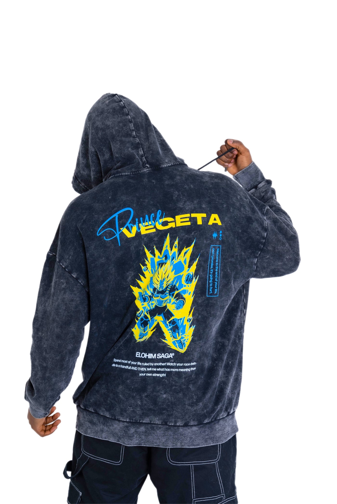 Vegeta - Acid Wash Hoodie