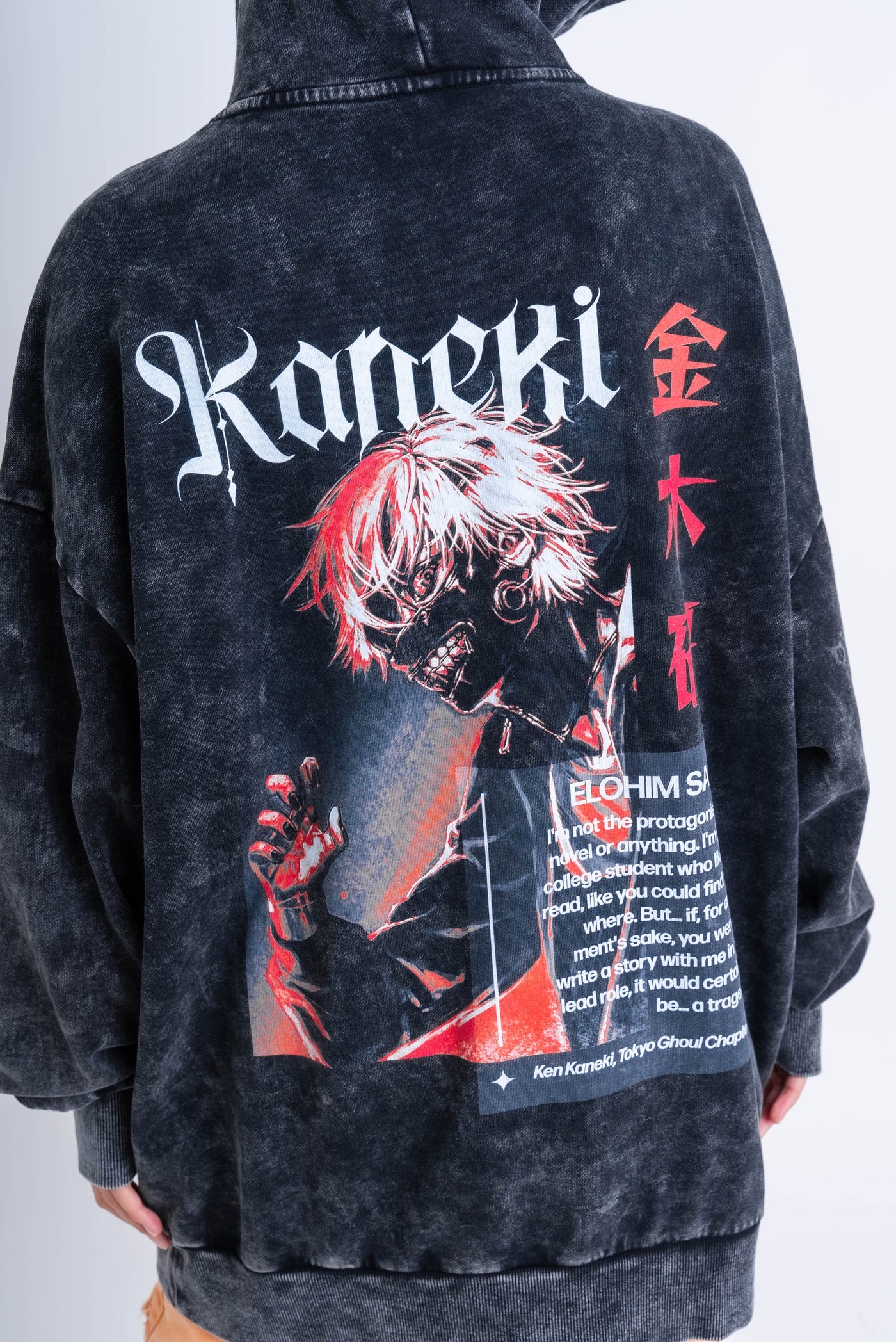 Kaneki - Acid Wash Hoodie