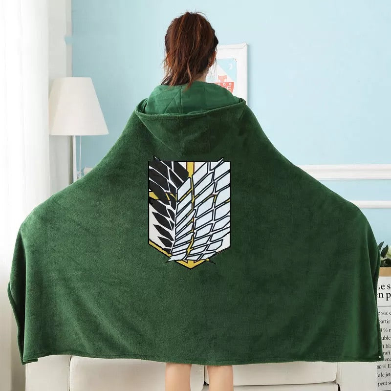 Attack on Titan - Scouts Hooded Blanket