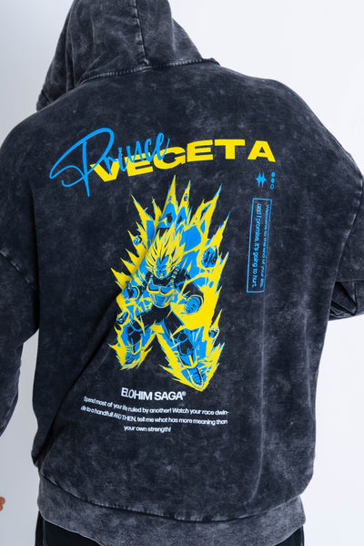 Vegeta - Acid Wash Hoodie