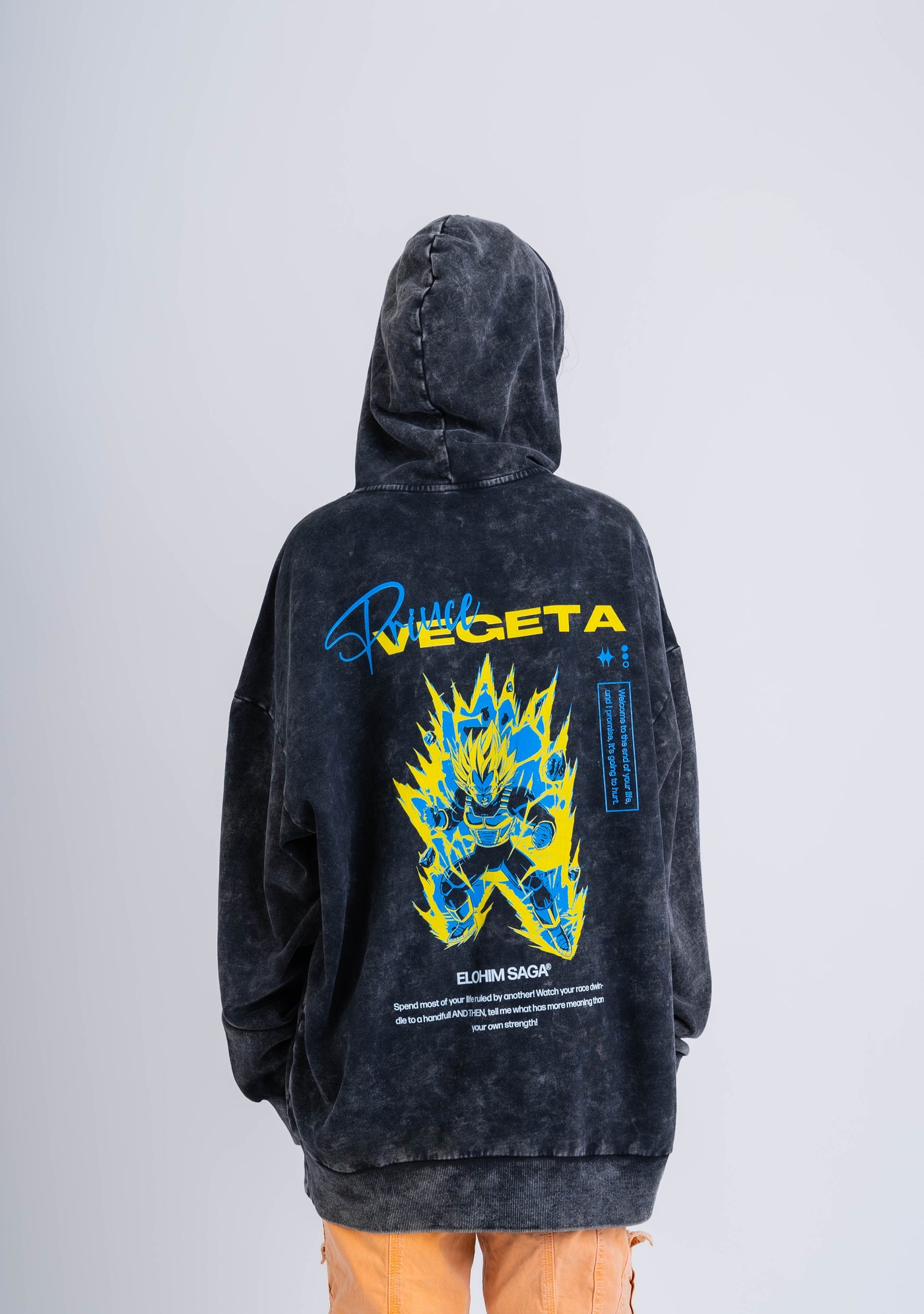 Vegeta - Acid Wash Hoodie