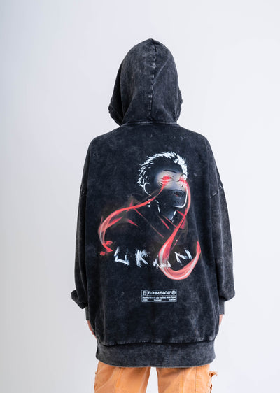 Sukuna - Acid Wash Hoodie