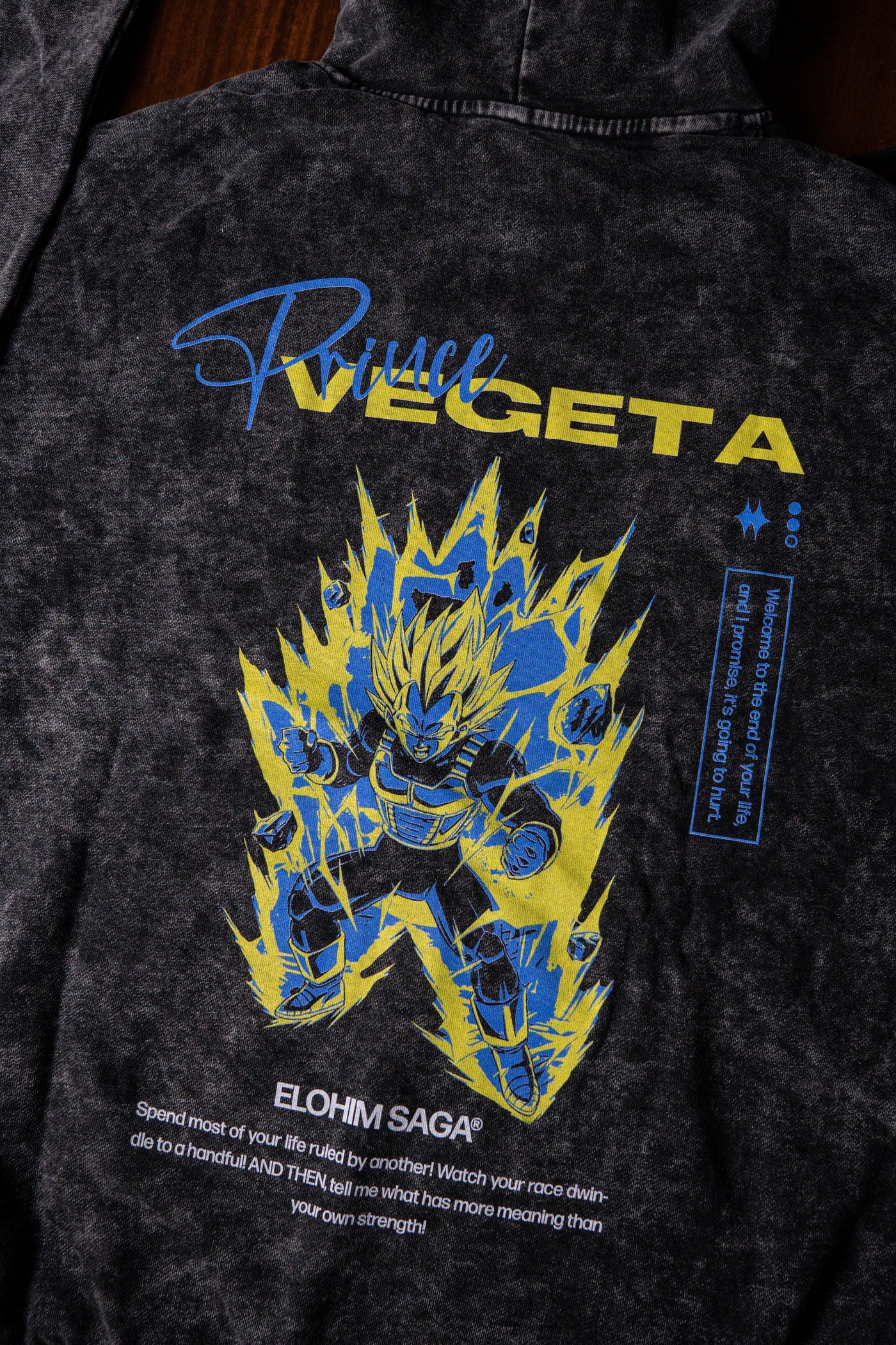 Vegeta - Acid Wash Hoodie